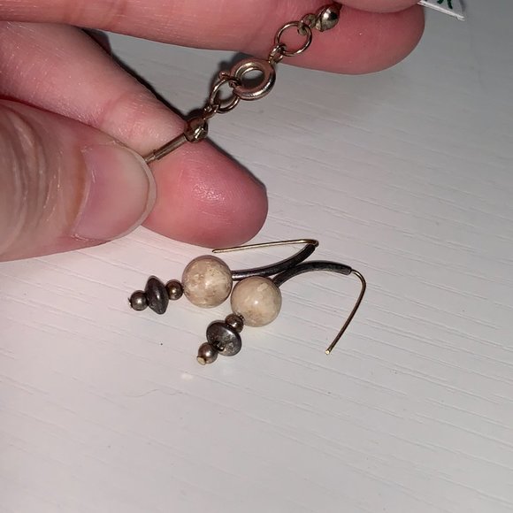 16" Moss Agate Necklace and Earring Set - Picture 9 of 16